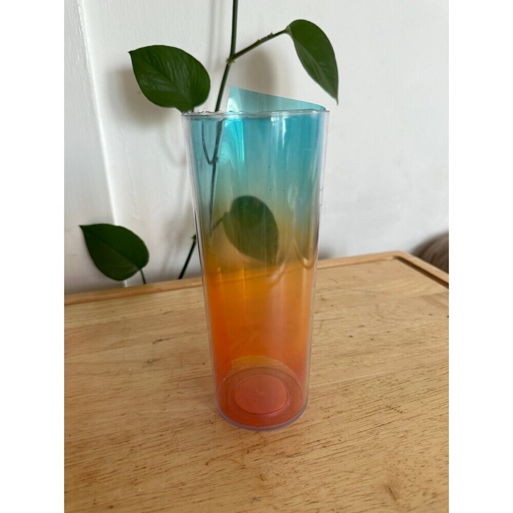 Tall Plastic cup with colorful filter